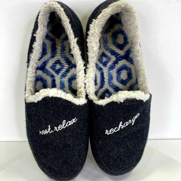 Spenco Footware Dreamy Slipper Classic Rest, Relax, Recharge Gray Women's Sz 7B - Picture 5 of 12